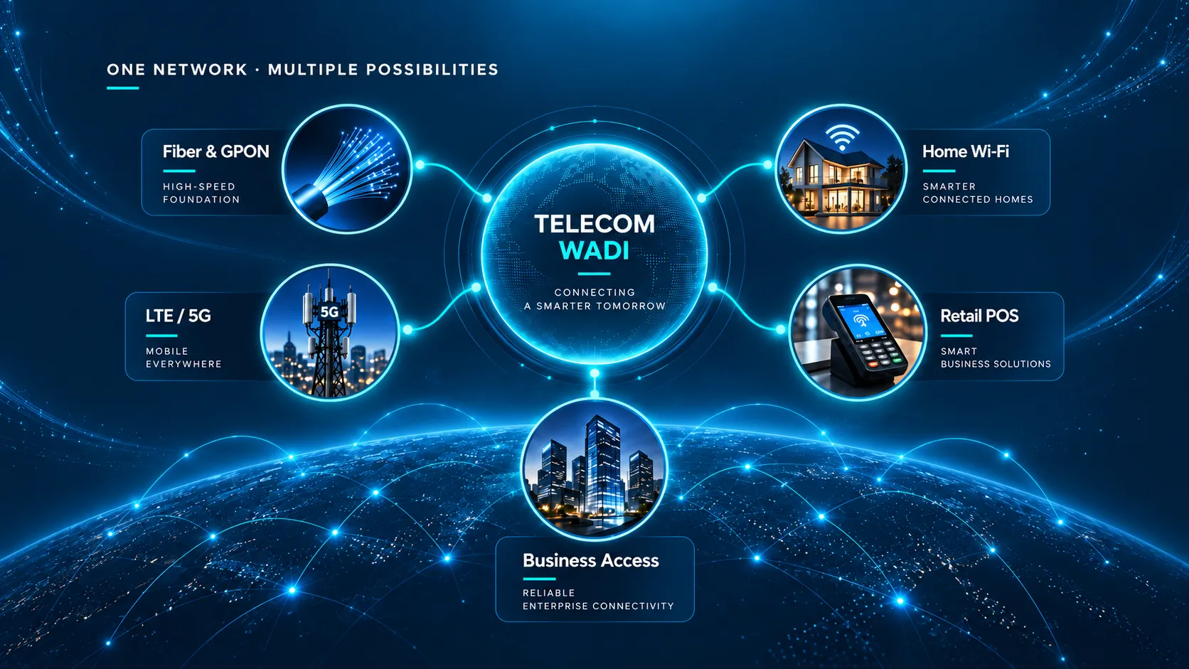 Telecom Wadi network ecosystem